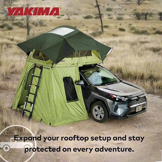 Yakima SkyRise SL Annex Wall Additional Room Enclosure for SkyRise SL Rooftop Camping Tents with Stakes Windows and Storage Duffel Bag Green