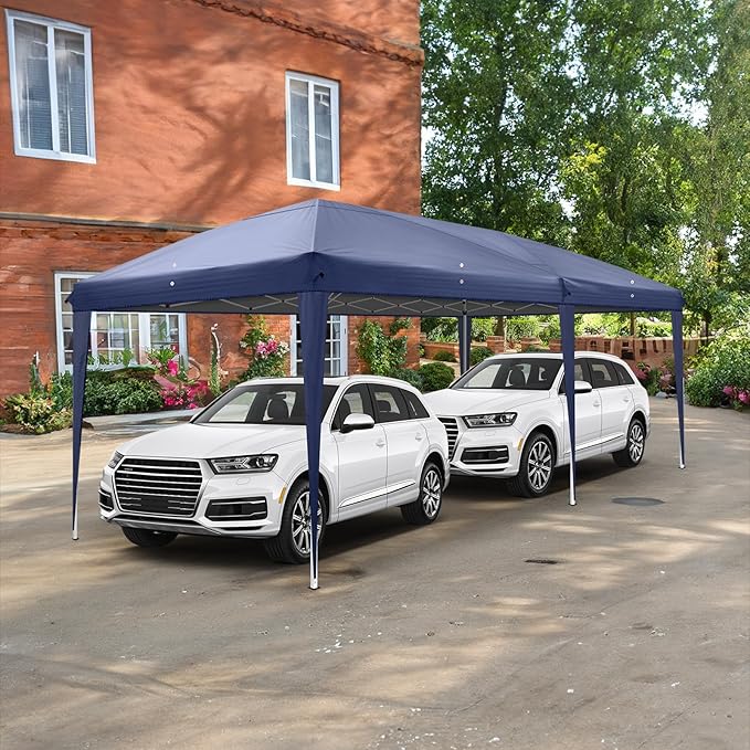 3 x 6m Home Use Outdoor Camping Waterproof Folding Tent with Carry Bag Blue