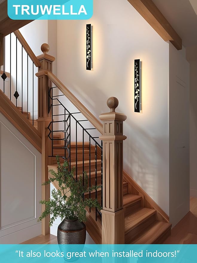 Modern Outdoor Wall Lights 31.5 inch LED Long Wall Sconce 3000K Exterior Light Fixture Porch Lights 32W Exterior Lighting Fixtures for Patio Balcony Terrace Garden