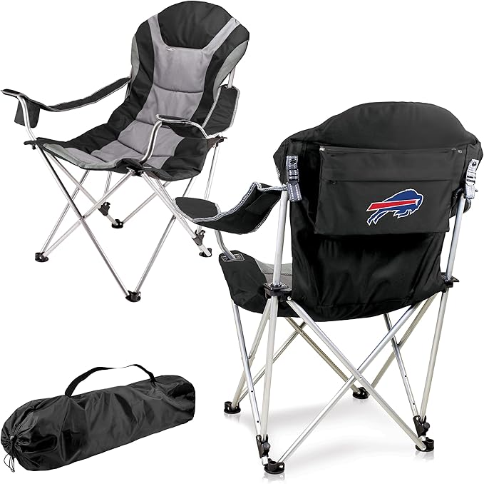 Picnic TIME NFL Unisex-Adult NFL Reclining Camp Chair Beach Chair for Adults Sports Chair with Carry Bag