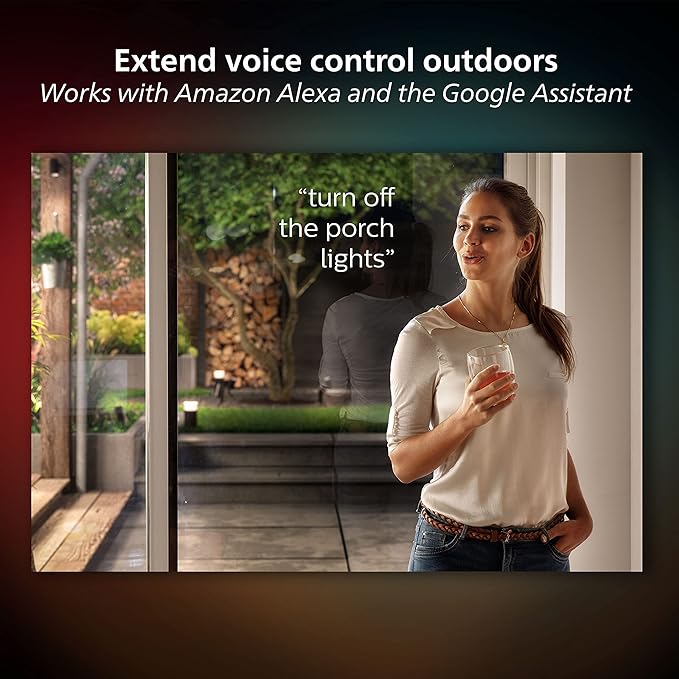 Philips Hue Calla Outdoor Smart Pathway Light 3 Pack White &amp Color Ambiance Walkway LED Lights Weatherproof Low Voltage Lighting Requires Bridge and Power Supply Control with App and Voice