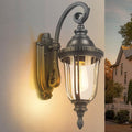 Outdoor Wall Light Fixture Black Porch Lights Outside Wall Mounted Lighting Clear Glass Shades Exterior Waterproof Lanterns Modern Outdoor Wall Sconces for Home Yard Patio