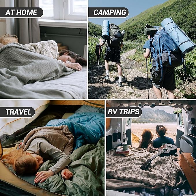 KingCamp Sleeping Bag for Adults Cold Weather &amp Warm Extra Wide Big &amp Tall XL Portable Waterproof Flannel Sleeping Bags Essentials Gear Accessories for Camping Backpacking Hiking Indoor &amp