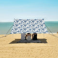 ALAZA Octopus Polka Dots Beach Tent Sun Shelter UPF50+ Protection Beach Shade Canopy w/ 4 Sandbags for Outdoor Camping Fishing Backyard Fun Picnic 10x9 ft