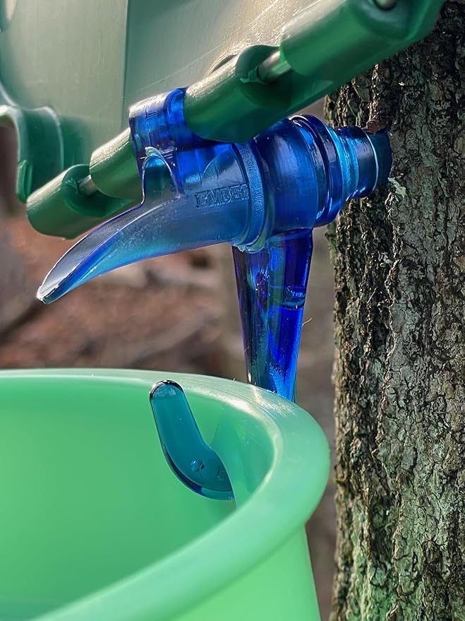 Blue Maple Syrup Tap/Spile for use with sap buckets. Includes hook for hanging bucket. (10)