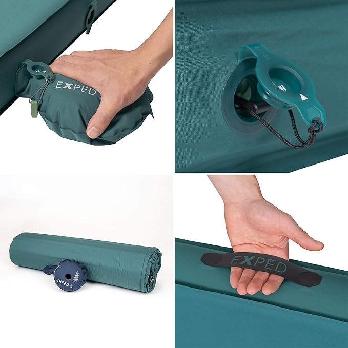 Exped MegaMat Long X-Wide - Self Inflating Soft Car Sleeping Mat 4” Foam Pad Pump Included