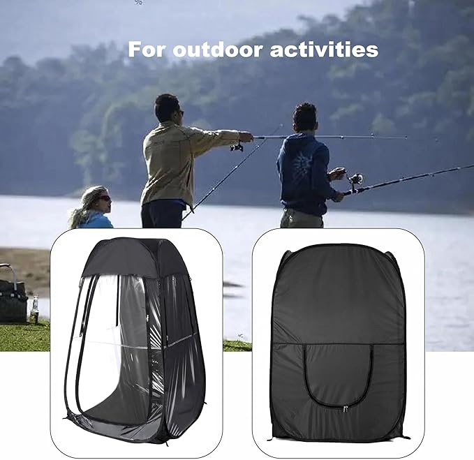 Weather Pod 1 Person Clear Tent Portable &amp Foldable for Watching Outdoor Sports Events Camping Fishing (Weather Pod)