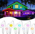 VCOKEN Permanent Outdoor Lights 63.6ft with 36LED Outdoor Christmas Lights with App Control Remote DIY Scene Modes Eaves IP65 Waterproof Light for Christmas Holiday Decor Garden Decor