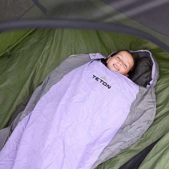 Teton 20F and 5F Degree Sleeping Bag Lightweight Warm Weather Mummy Sleeping Bags for Adults and Kids Camping Backpacking Hiking