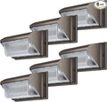 120W LED Wall Pack Light18000LM 5000K LED Security Flood Lighting 110V-277V Commercial and Building IP65 Waterproof Outdoor Wall Mount Exterior Light for Garage Warehouses Yard 6 Pack