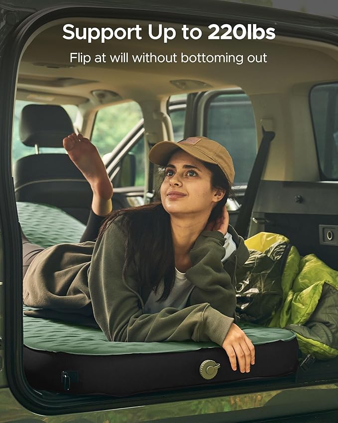 Acacia 4 Thick Self Inflating Sleeping Pad with Foam Innovative Y-Shaped Telescopic Structure Ultraportable Camping Air Mattress with Pump Sack Easy Roll Up Sleep Bed for Travel Tent Car