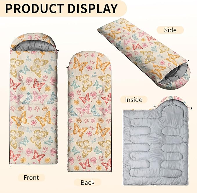 Camping Sleeping Bags Lightweight Waterproof Sleeping Bag and Compact with Compression Sack for Outdoor