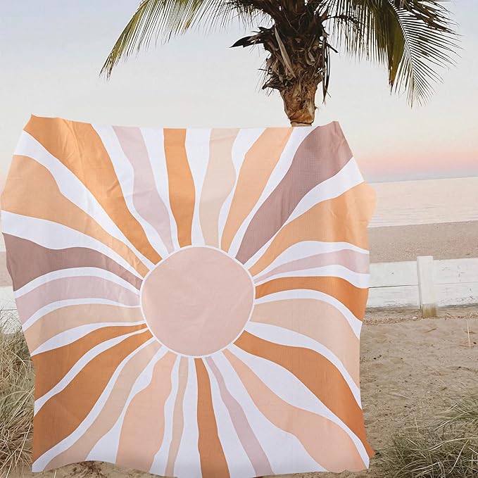 Waterproof Sandproof Beach Blanket 9 Ft X 10 Ft Extra Large Beach Mat for 8 Adults Lightweight Polyester Outdoor Picnic Blanket for Travel Hiking Camping Beach Accessories for Vacation