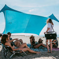 Neso Gigante Portable Beach Tent Sun Shelter - Lightweight Beach Shade Canopy - Easy Setup for Family Outings - Patented Reinforced Corners - UPF 50+ - 8ft Tall 11 x 11ft - Save The Whales