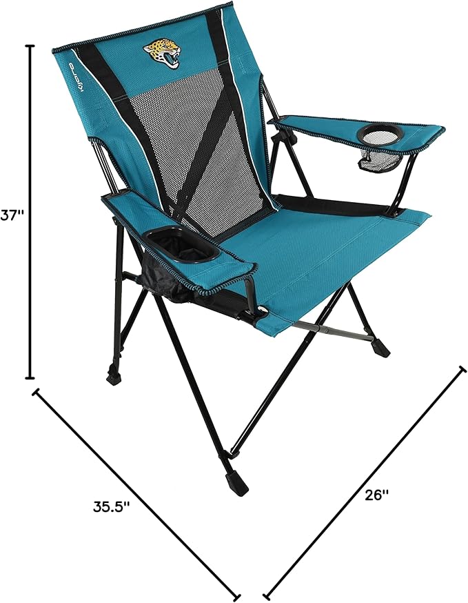 Kijaro Sports Fan Folding Chiar 26 L x 35.5 W x 37 H Jacksonville Jaguars