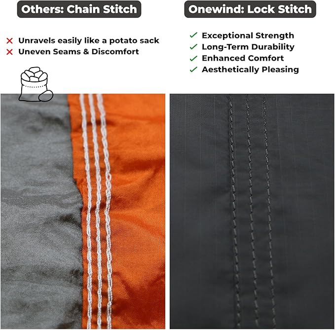 Onewind 11ft Ultralight Camping Hammock Portable Hammock 40D 1.7oz Nylon Ripstop with 2 * 12Ft Tree Straps for Camping Hiking Backpacking 11' x 55 Dark Grey