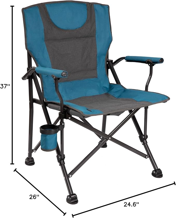 BACKYARD EXPRESSIONS PATIO · HOME · GARDEN  Metal Blue/Grey Backyard Expressions Luxury Heated Portable Chair Camping Sports and The Beach