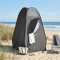 4x4ft Pop Up Privacy Shower Tent with Top Window 3.6lbs Liightweight Dressing Room Portable Toilet Stall with Carry Bag for Camping Beach Outdoors (Dark Gray)