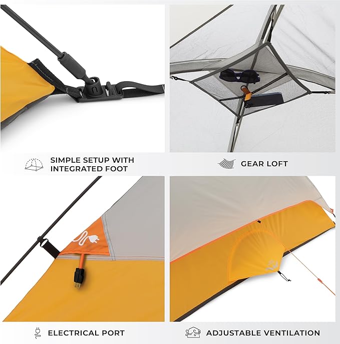 CORE Tent for Family Camping Hiking and Backpacking | 3 Person / 4 Person / 6 Person / 9 Person Person Dome Camp Tents with Included Tent Gear Loft for Outdoor Accessories