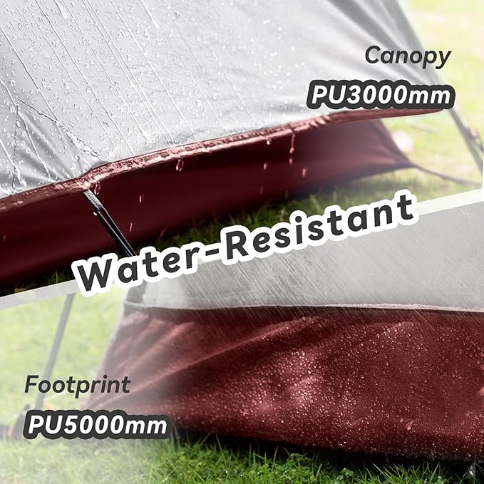 Forceatt Camping Tent 2/3/4 Person Professional Waterproof &amp Windproof Lightweight Backpacking Tent Suitable for OutdoorHikingCamping Mountaineering and Travel