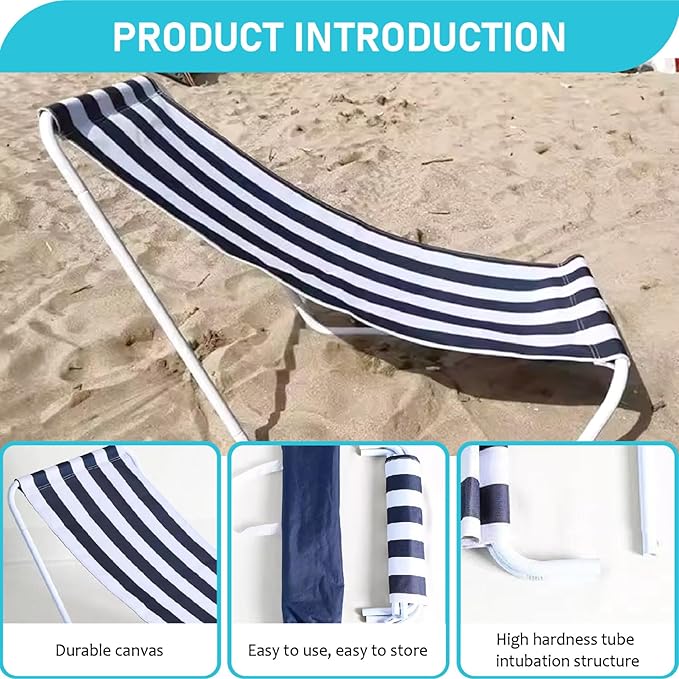 Beach Lounge Chair Portable Folding Beach Lounger Lightweight Camping Chairs Face Down Tanning Lounge for Outdoor Picnic Lawn