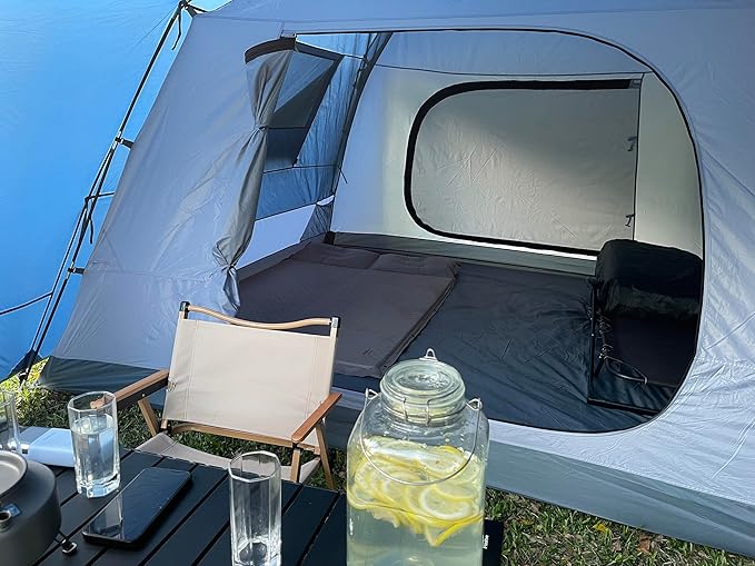 Three Bears Family Camping Tent - 6-Person Spacious Design 3000mm Waterproof Suitable for Road Trips/Backyards/Extended Camping Adventures in All Scenarios