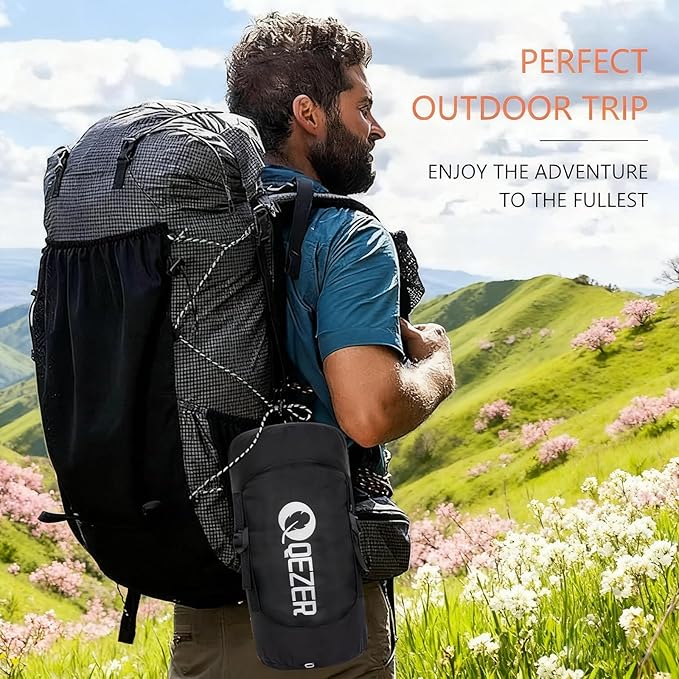 Ultralight Down Sleeping Bag for Adults - 600 Fill Power Cold Weather Backpacking Camping Hiking