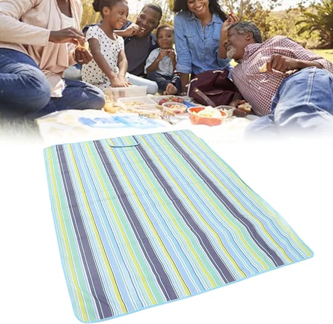 Extra Large Picnic Blanket Outdoor Sandproof Beach Mat Foldable Camping Blanket with Oxford Cloth Portable Travel Blanket for Lawn Beach Park Family Picnics