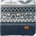 Off the Grid Inca Aztec Throw Blanket | Southwest Indian Navajo Boho Style | Native Woven Western Cover for Camping Bedding Couch (King Cotopaxi Slate)