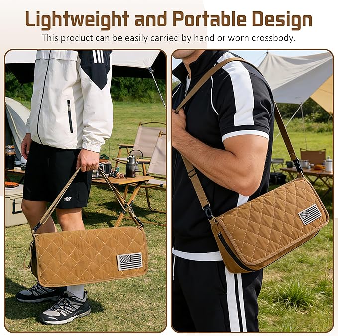 LiKiLiKi Extra Large Foldable Backpack Stool Heavy Duty Thickened Collapsible Portable Pocket Chair Compact Pocket Size Travel Seat for Hiking Fishing Picnic and Outdoor Activities (Brown)