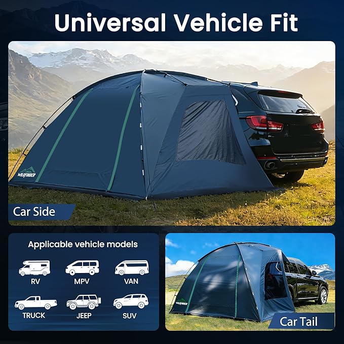 SUV Tent Rectangle Car Tent for Family Waterproof &amp Windproof for Car Camping Large Camping Tents with Storage Bag SUV Van Jeep