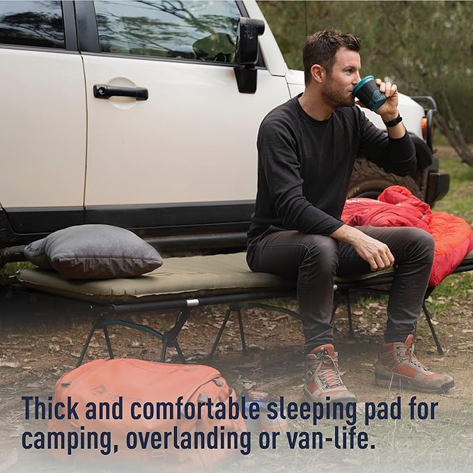 Sea to Summit Camp Plus Self-Inflating Foam Sleeping Mat for Camping Tapered - Regular (72 x 20 x 3 inches)