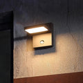 Motion Sensor Outdoor Rotatable Wall Light Exterior LED Fixture Aluminum Wired Porch Lamps Adjustable Sconce Black Front Door Lantern for Patio Garden Garage Yard