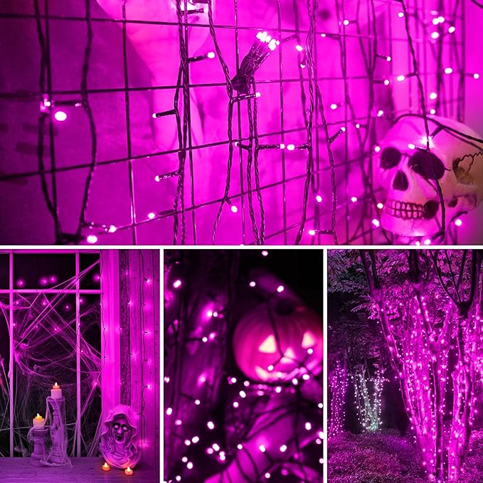kemooie 500 LED Pink Valentines Day Lights164 FT String Lights Outdoor Plug in Waterproof with 8 Twinkle Modes for Indoor Outdoor Bedroom Yard Wedding Valentines Day Decoration