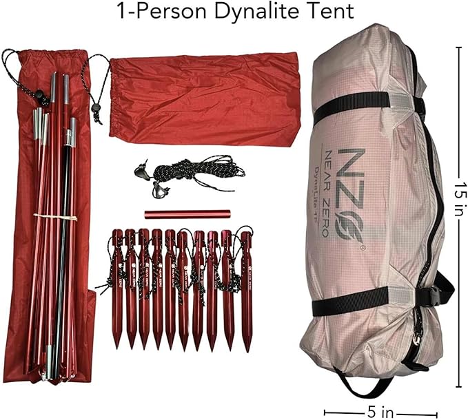 Near Zero 1-3 Person Ultralight Backpacking Tents up to 2 Doors 20D Ripstop Waterproof Sealed Nylon Freestanding Rainfly 3 Season with Lightweight Aluminum Frame. Easy Setup System