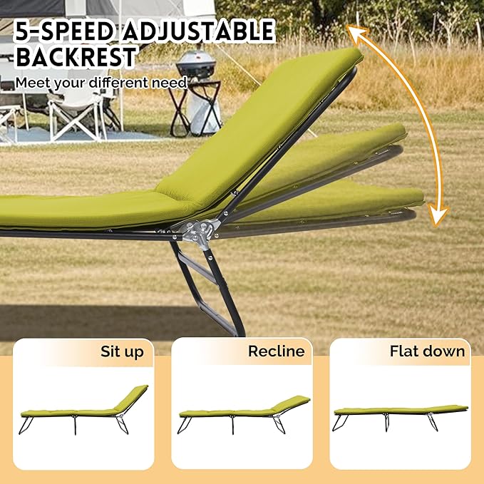 Camping Cot Outdoor Folding Cot Bed with Pad and Pillow for Adults Heavy Duty Sleeping Cot Portable Camp Cots for Camping Tent Travel Office 1200 D Layer Oxford Travel Camp Cots (Green)