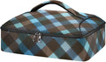 Casserole Carrier Blue and Brown Tartan Pattern Print Insulated Casserole Carrier for Hot or Cold Food Thermal Lunch Tote for Parties Picnic Travel Carry Bag