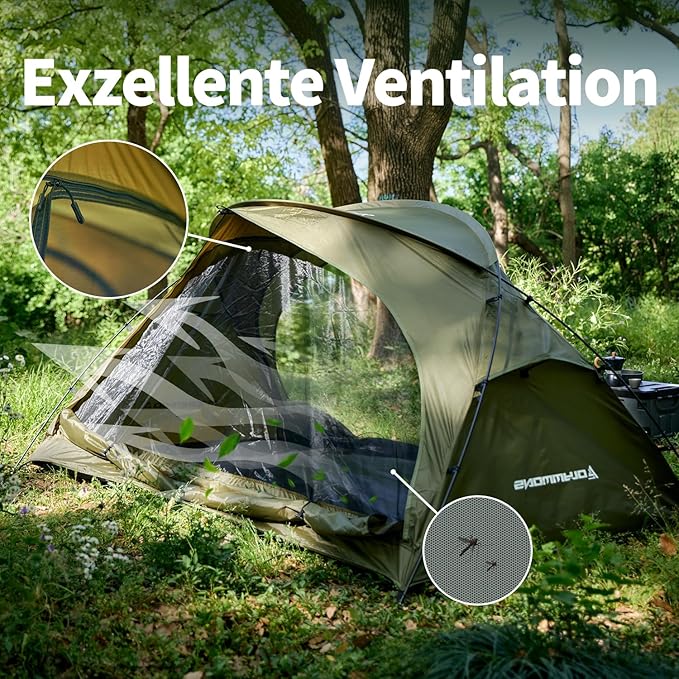 Camping Tent 1 to 2 Person Backpacking Tent Waterproof &amp Windproof Ultralight Instant Tent for Camping Hiking OutdoorLightweight for Adults Kids Scouts Easy Setup