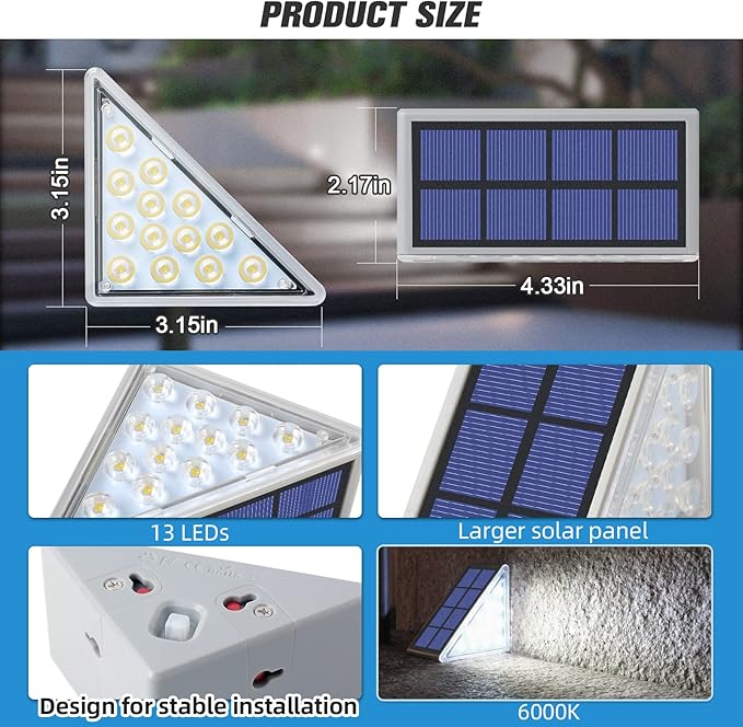 NIORSUN Solar Step Lights16 Pack Cool White Solar Stair Lights Outdoor Waterproof IP67 Auto On OffSolar Lights for StepsStairPatioYardPorchFront DoorSidewalkDeck Decor