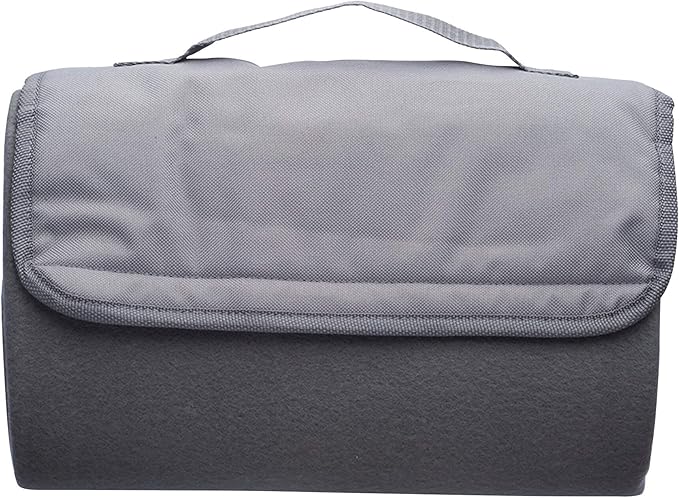 DISCOUNT PROMOS Roll Up Picnic Blankets Set of 10 Bulk Pack - Great Outdoor Blanket for Camping Picnic Beach Sports Outdoor Activities - Grey