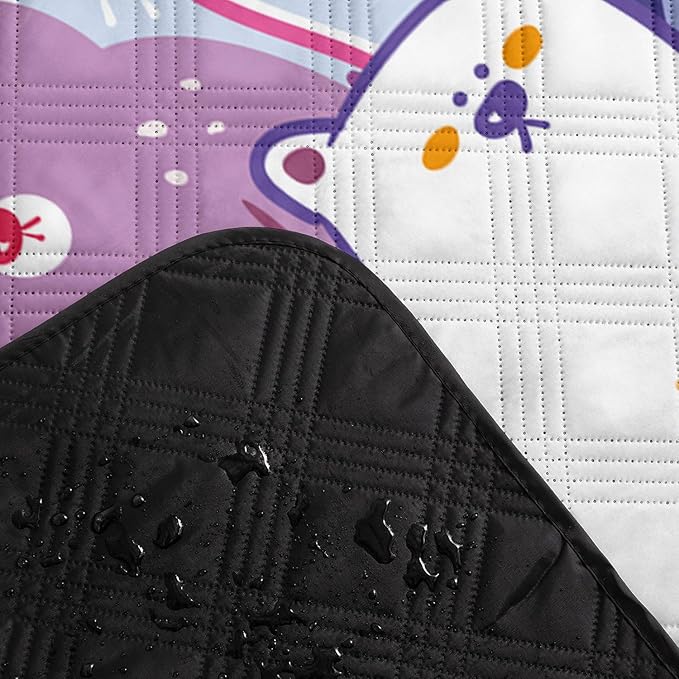 Outdoor Picnic BlanketPortable Sandproof Waterproof Picnic MatCartoon Bears Printed Camping Beach Mat for Sand and Wet Grass Hiking (Cartoon Bears L)