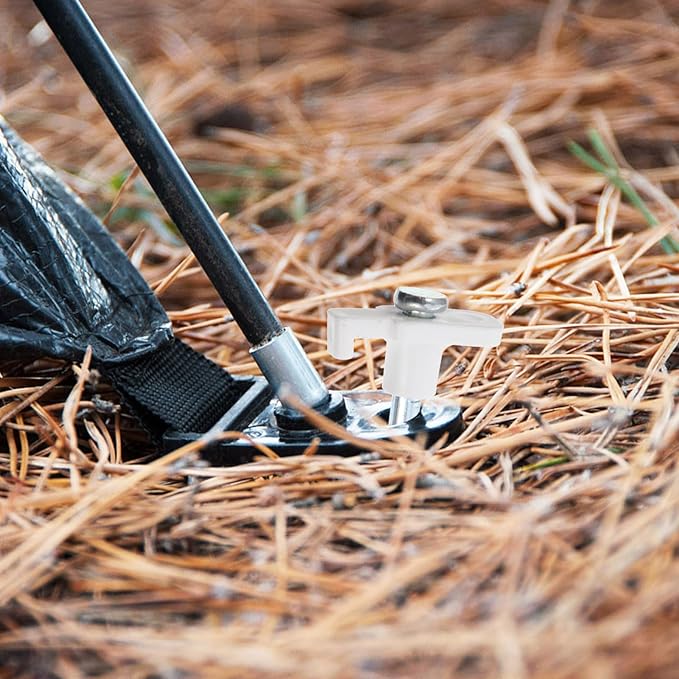 10pcs Lengthened Tent Stakes Ground Pegs White Heavy Duty Camping Tent Pegs for Outdoor Windproof Shelter Anchors