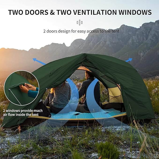 Naturehike Star River 2 Person Backpacking Tent Lightweight Waterproof 2 Person Camping Tent Double Layer Two Person Tents for Camping Hiking Cycling
