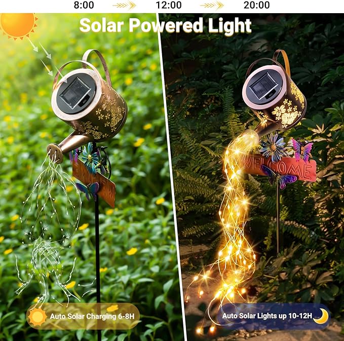 Solar Watering Can Light Solar Lights Outdoor Decor Garden Decor Lights for Yard IP65 Waterproof Hanging Lantern Lights Gifts for Women Mom for Yard Patio Lawn Pathway Landscape