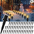 Upgraded 50 Pack 6 Inch Christmas Light Stakes - for C7 C9 Pathway String Lights Outdoor Easy Install Durable Plastic Lights Stakes Use on Yard Garden Lawn Patio Path Walkway Decorations (50 Black)