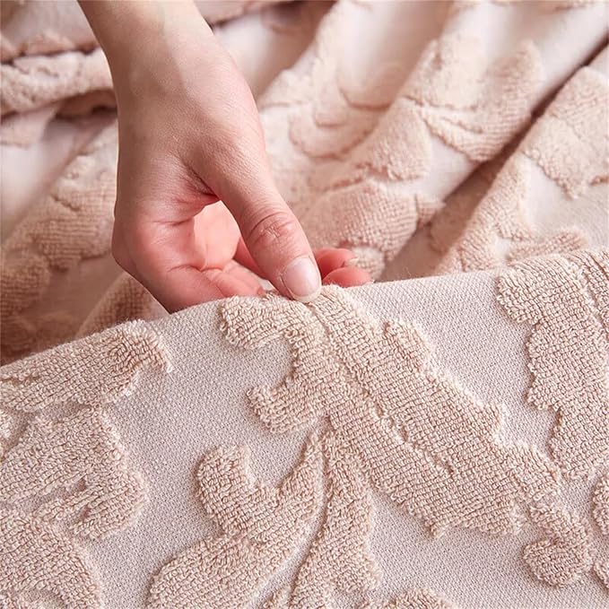 Towel Blanket Terry Cloth Blankets 60x80 - Couch Bed Cloth Fluffy Sofa Towel Duvet Blanket for Camping Picnic Beach Bedroom Birthday Gifts for Women Friends Tan Twin Size