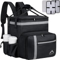 Food Delivery Backpack Insulated Food Delivery Bags for Takeout Bike Large Pizza Takeout Bag for HOT/COLD with 4 Pockets Reflective Perfect for Uber Eats Camping &amp Beach