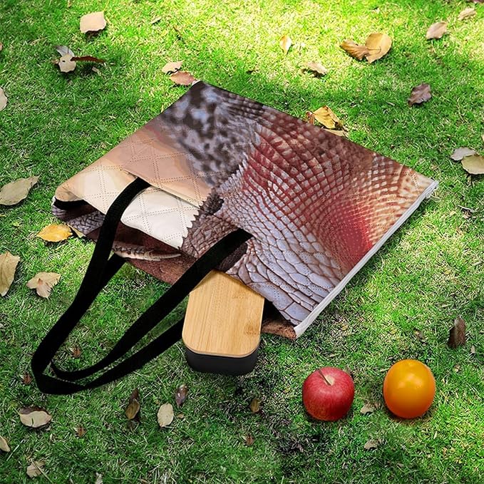 Zipper White Lizard Style Picnic Mat Suitable for Travel Camping Park Or Home Use