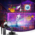 3 in 1 Halloween Christmas Projector Lights Outdoor 21 HD Effects (3D Ocean Wave + Patterns+Red Green) Waterproof with Timer Halloween Landscape Lights for Indoor Holiday