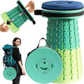 2026 Upgraded XXL Collapsible Stool with Thick Cushion19.7H-11.8D Telescoping Folding Stool for Adults More Sturdy Camping Stools with Load Capacity 1000lbs for OutdoorGardenFishingHiking